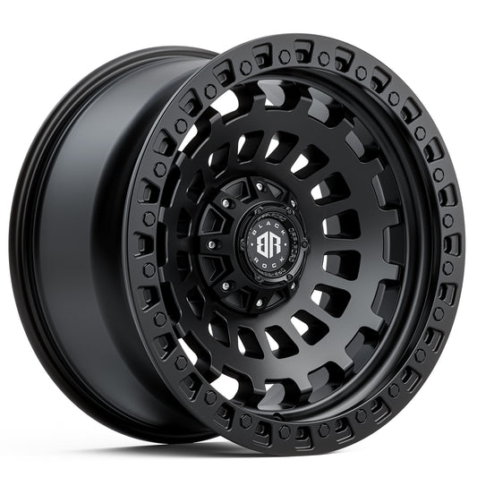 BLACK ROCK HEX SATIN BLACK 20X10 6X139.7