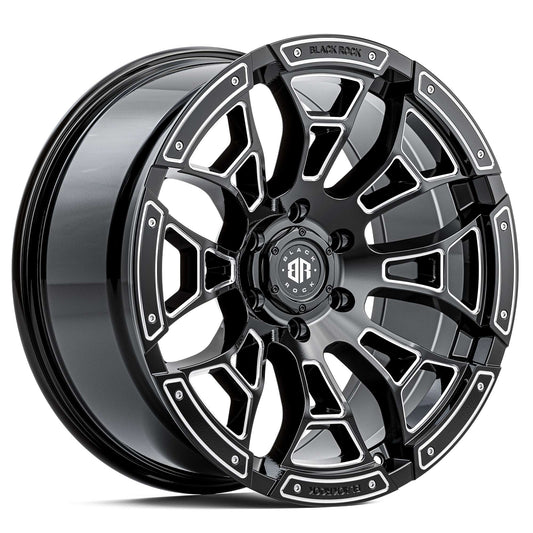 BLACK ROCK WIDOW GLOSS BLACK MILLED 20X9 6X139.7