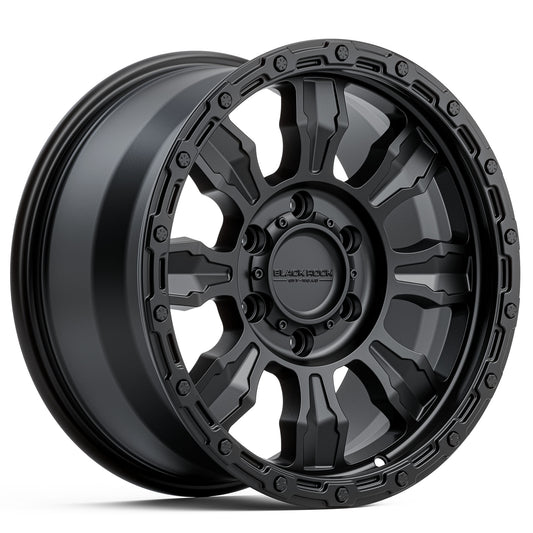 BLACK ROCK VENTURE SATIN BLACK 20X9 6X139.7