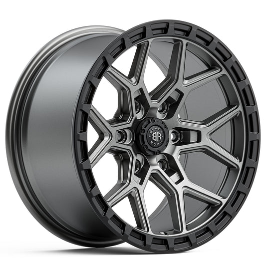 BLACK ROCK VIPER GUNMETAL GREY BLACK RING 17X9 6X139.7