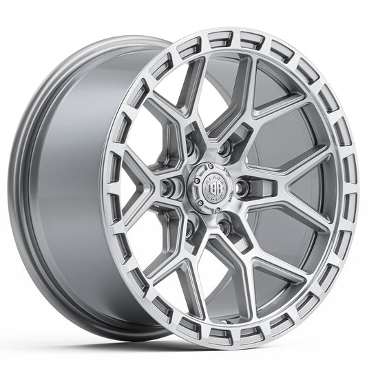 BLACK ROCK VIPER SILVER MACHINED 17X9 6X139.7