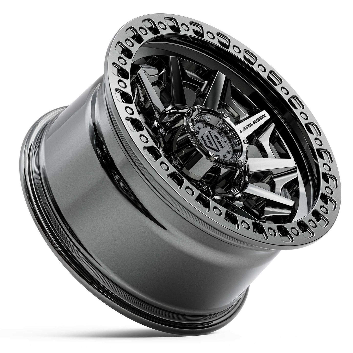 BLACK ROCK CAGE BLACK CHROME 17X9.