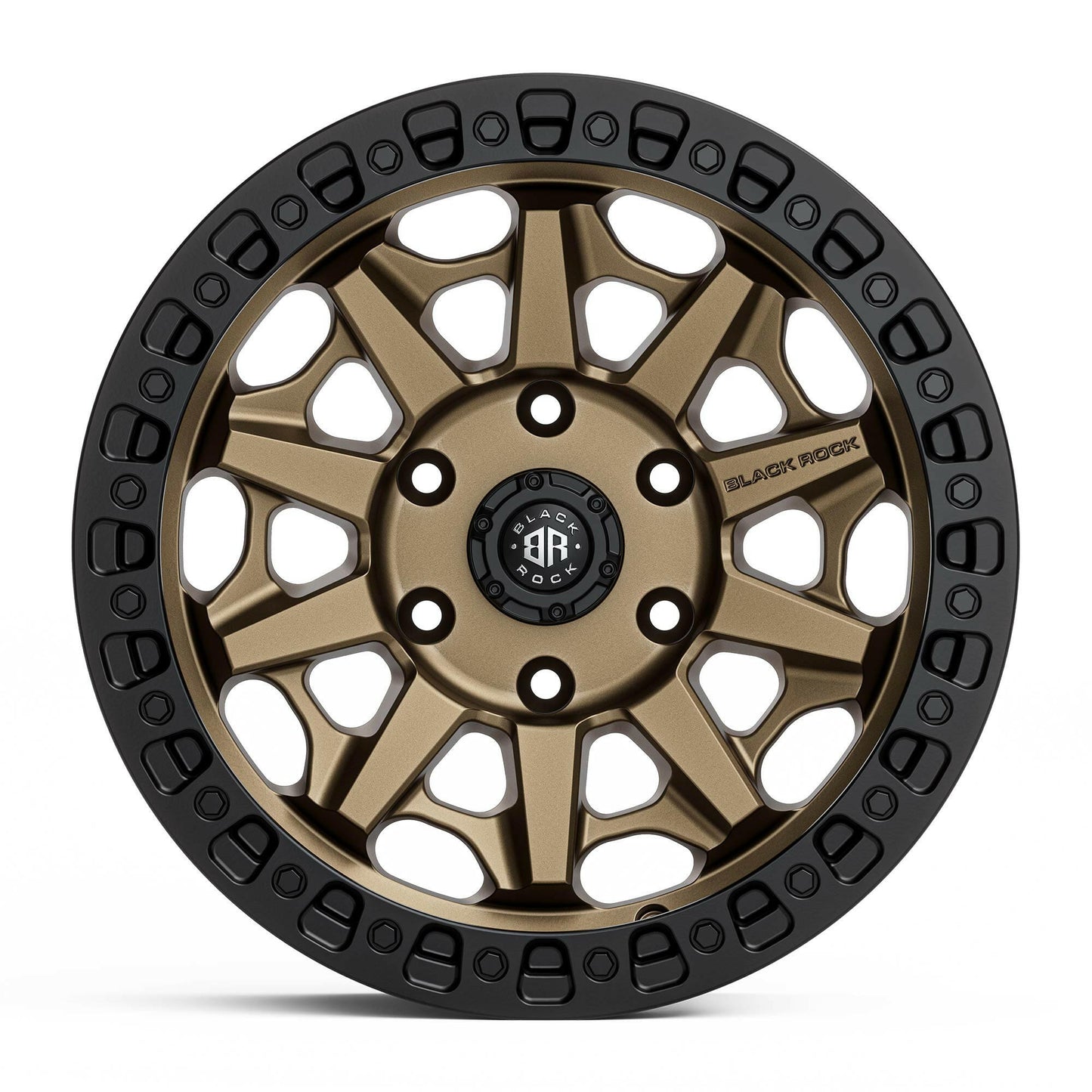 BLACK ROCK CAGE DARK BRONZE BLACK RING 17X8.