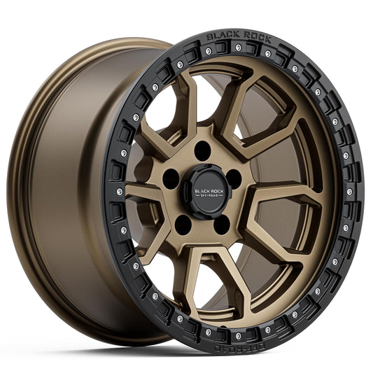BLACK ROCK COBRA 5S DARK BRONZE BLACK RING 17X9 6X139.7