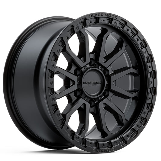 BLACK ROCK COBRA SATIN BLACK 20X9 6X139.7