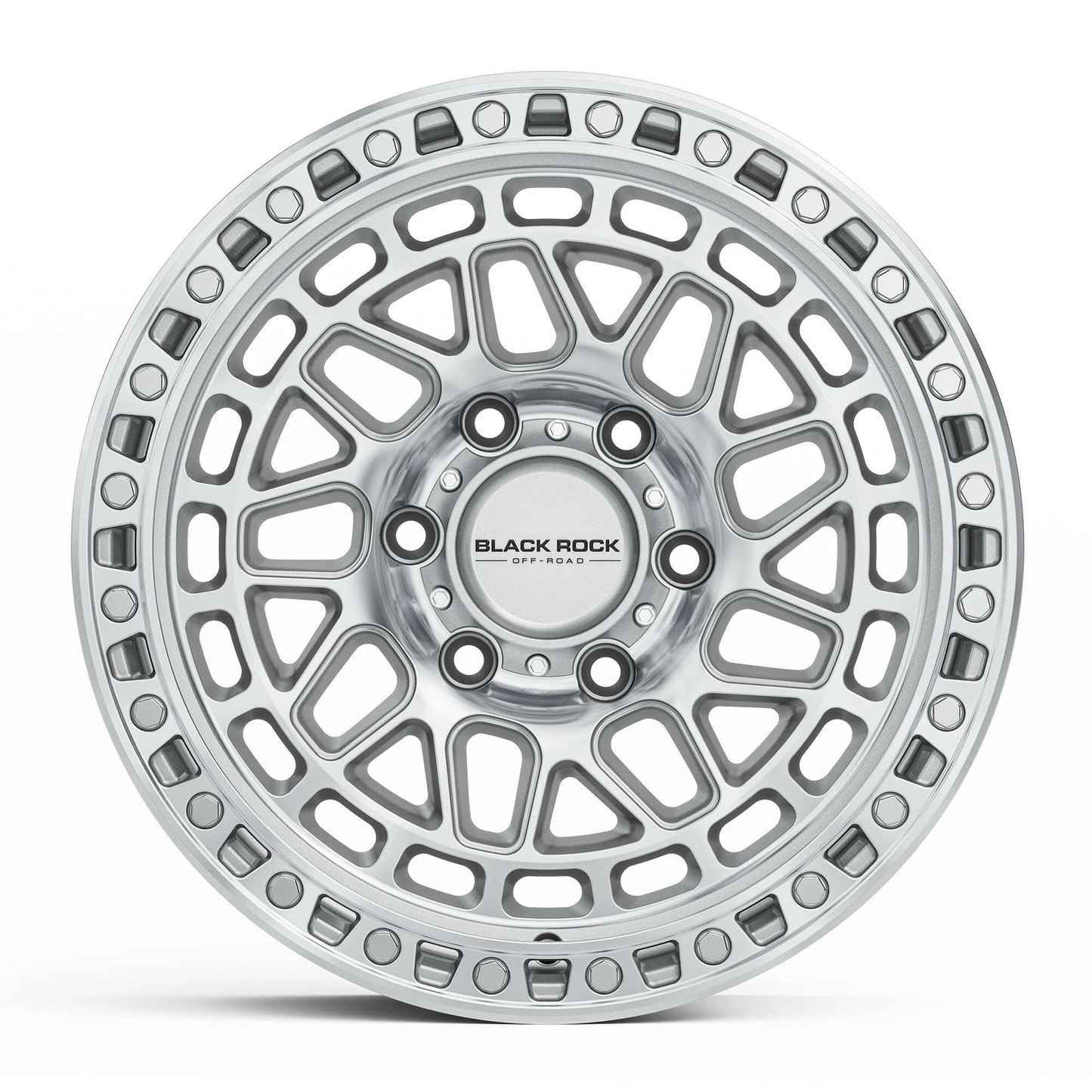 BLACK ROCK FURY SILVER MACHINED 17X9.