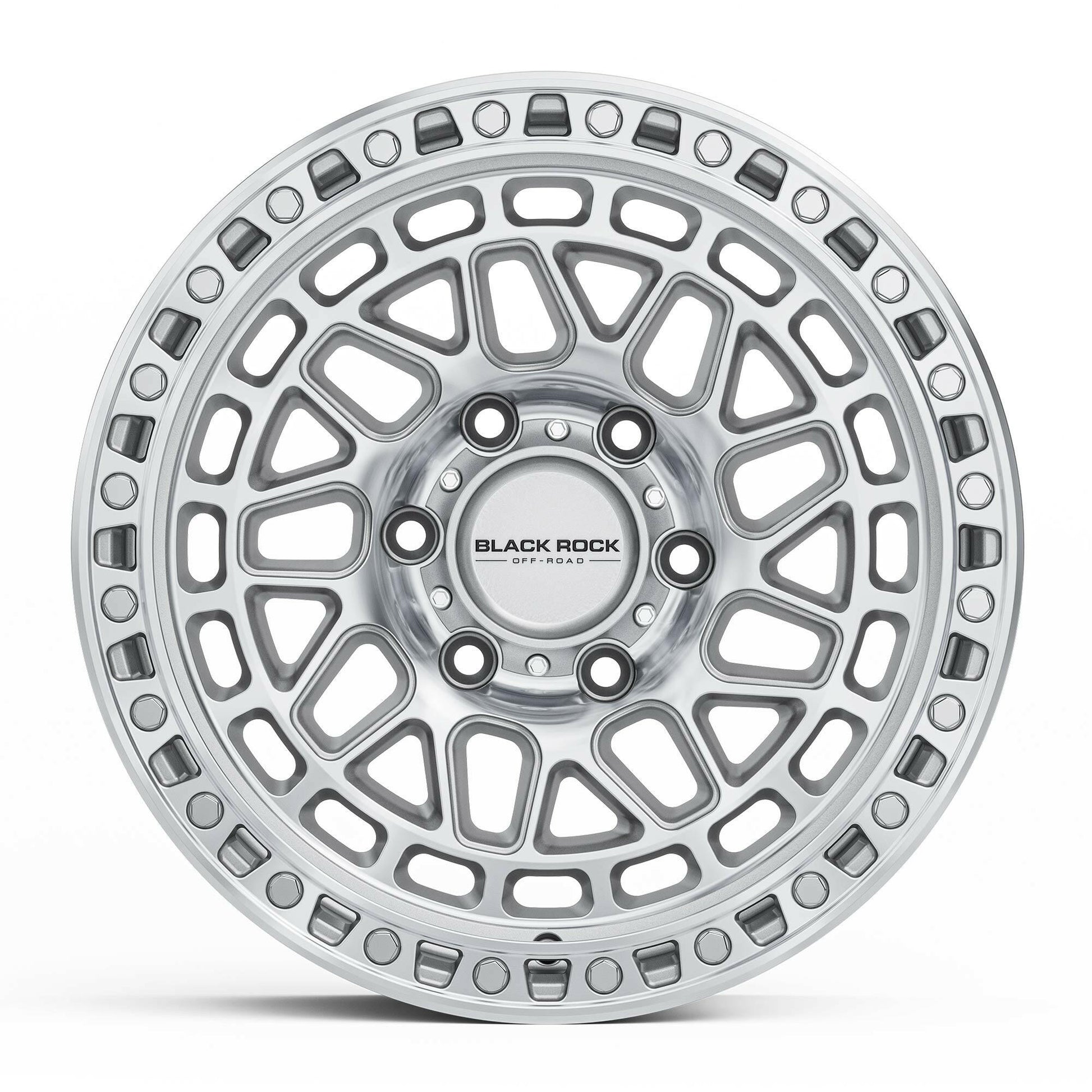 BLACK ROCK FURY SILVER MACHINED 17X9.