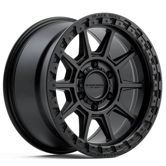 BLACK ROCK GUNNER SATIN BLACK 17X9 6X139.7