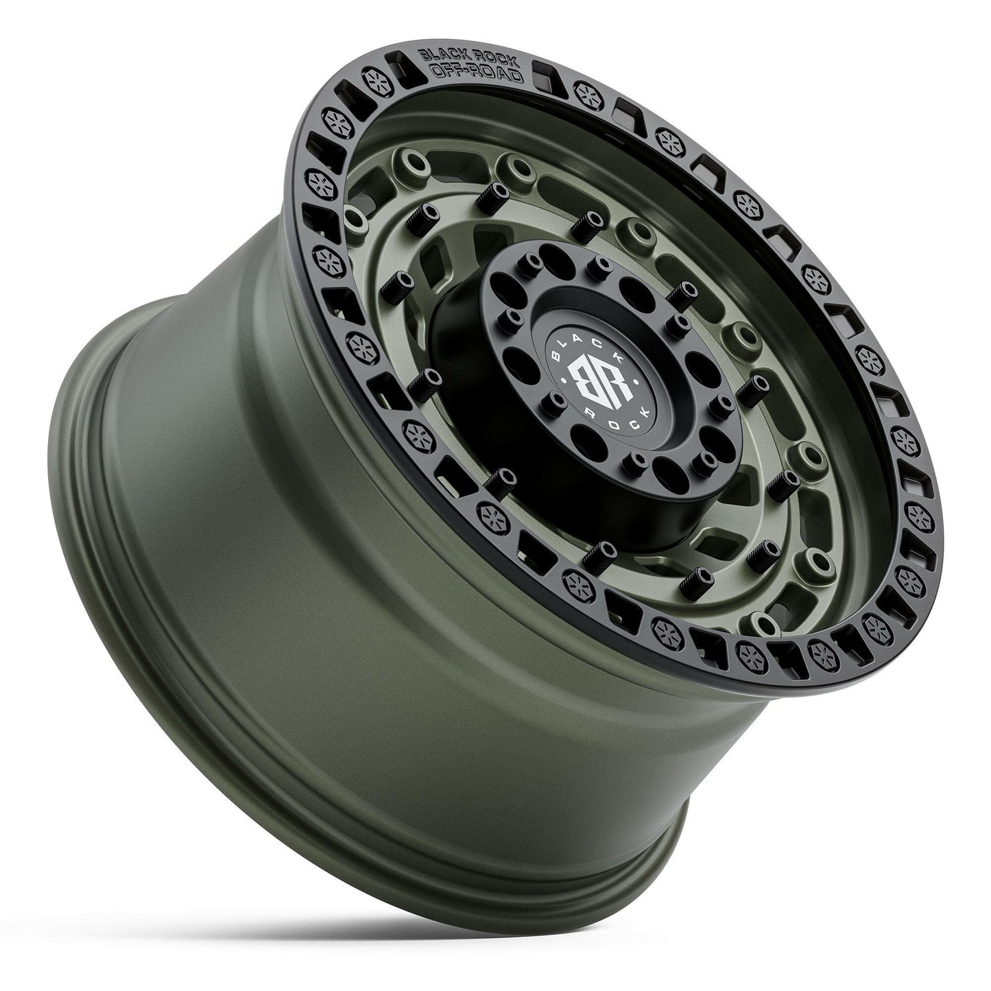 BLACK ROCK MILITARY ARMY GREEN BLACK RING 17X9.