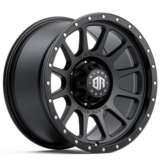 BLACK ROCK OMEGA SATIN BLACK 17X9 6X139.7