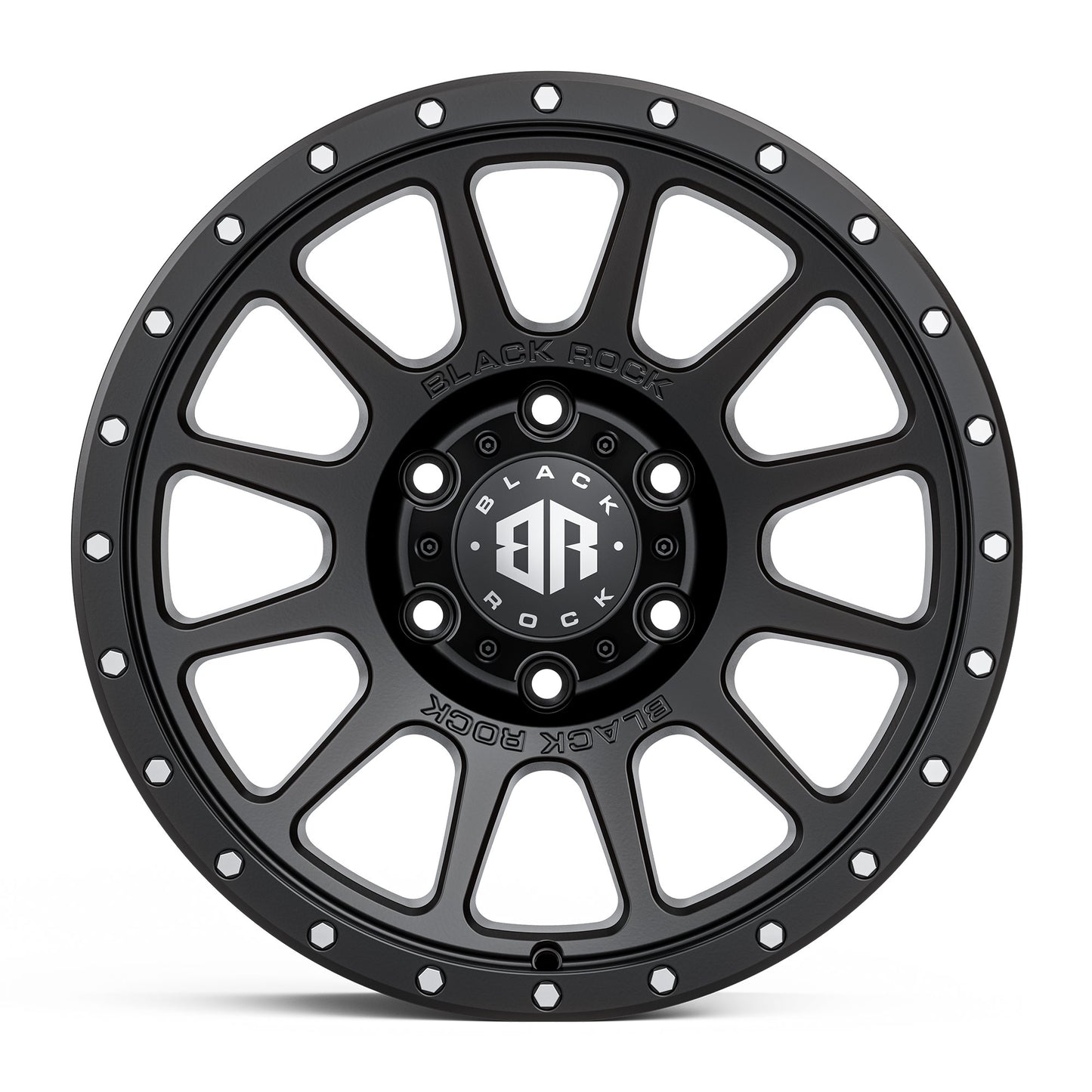 BLACK ROCK OMEGA SATIN BLACK 17X9.