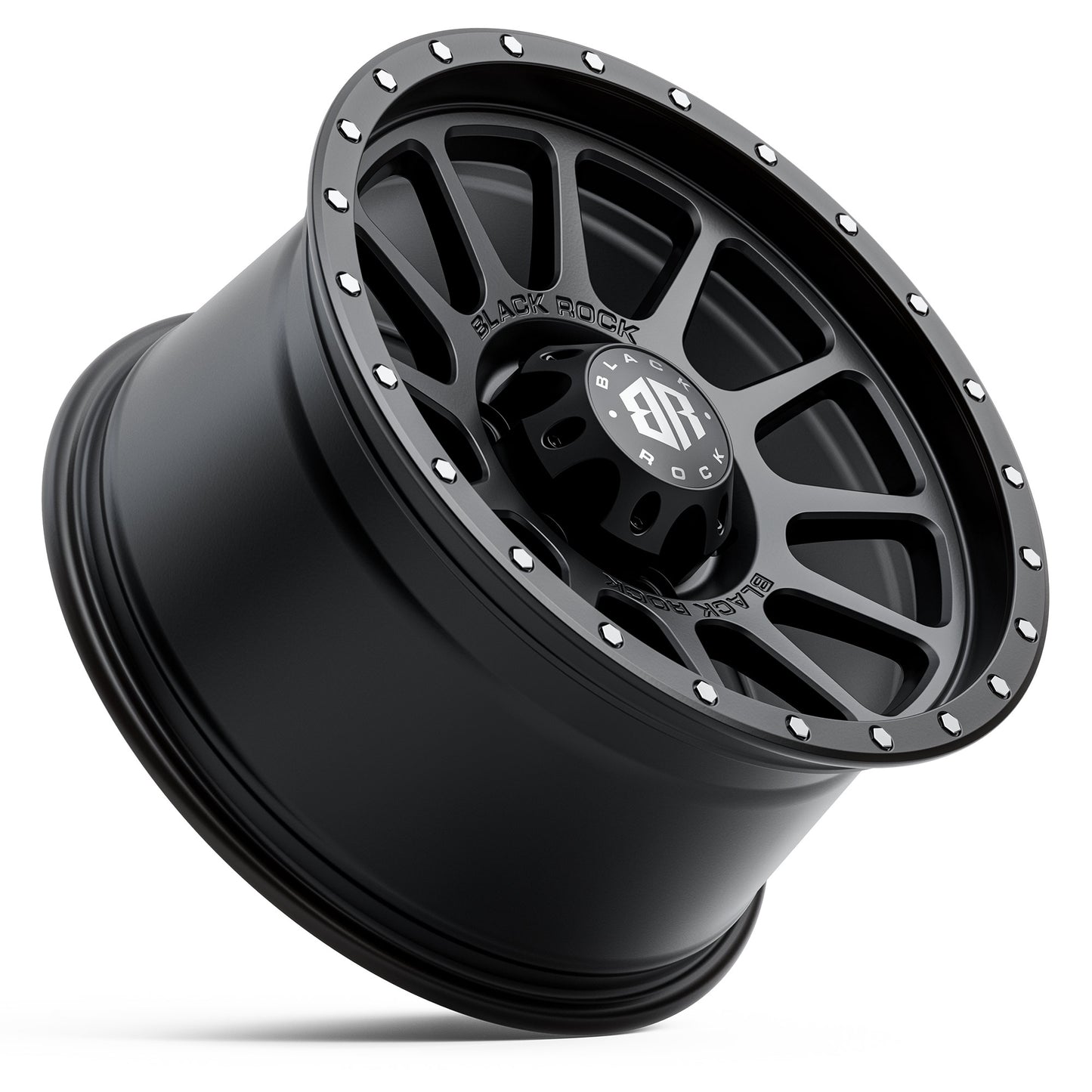 BLACK ROCK OMEGA SATIN BLACK 17X9.