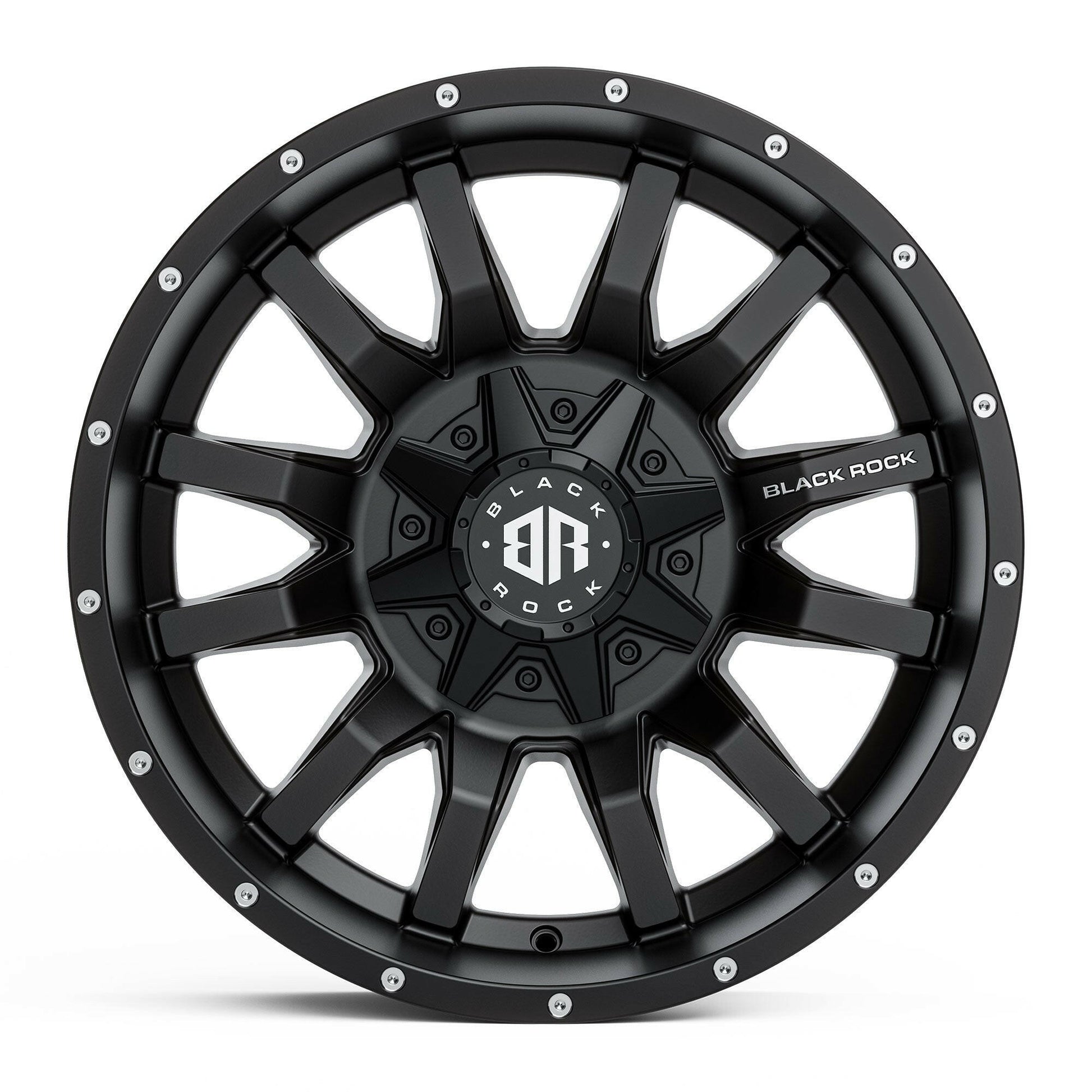 BLACK ROCK PREDATOR SATIN BLACK 17X9.
