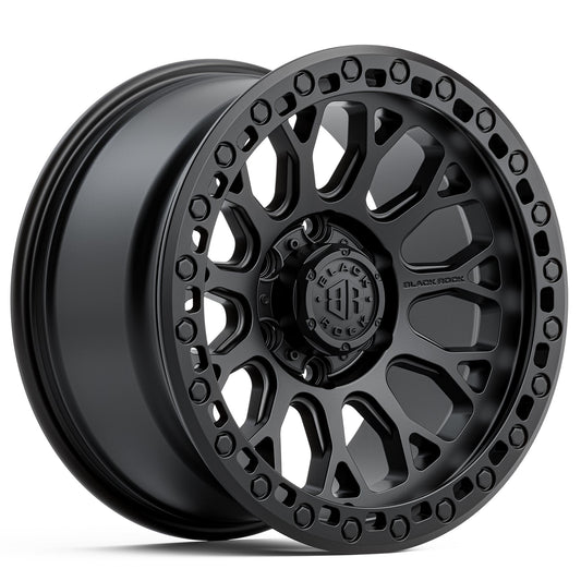 BLACK ROCK SPIDER SATIN BLACK 17X9 6X139.7