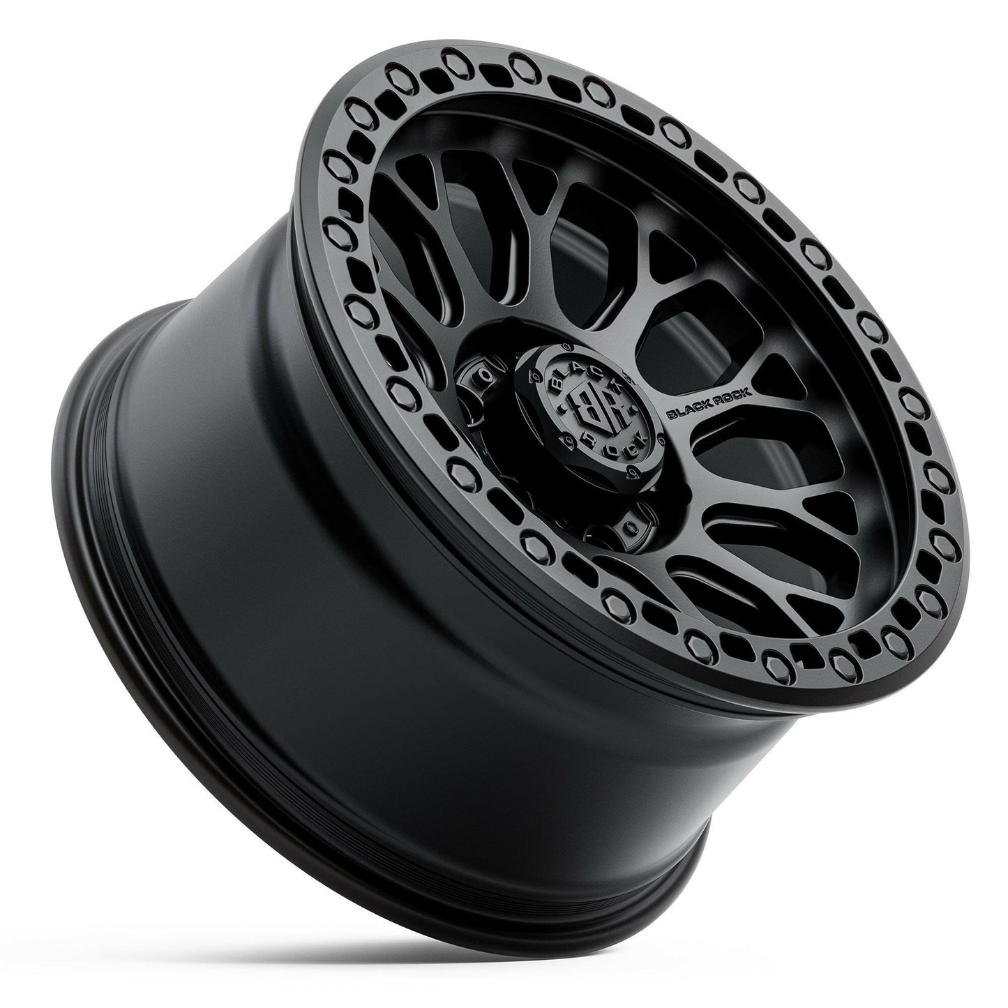 BLACK ROCK SPIDER SATIN BLACK 17X9.