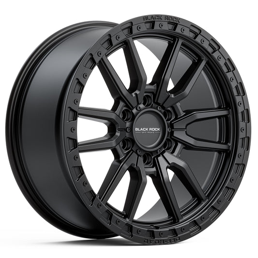 BLACK ROCK RAMBLER SATIN BLACK 20X9 6X139.7