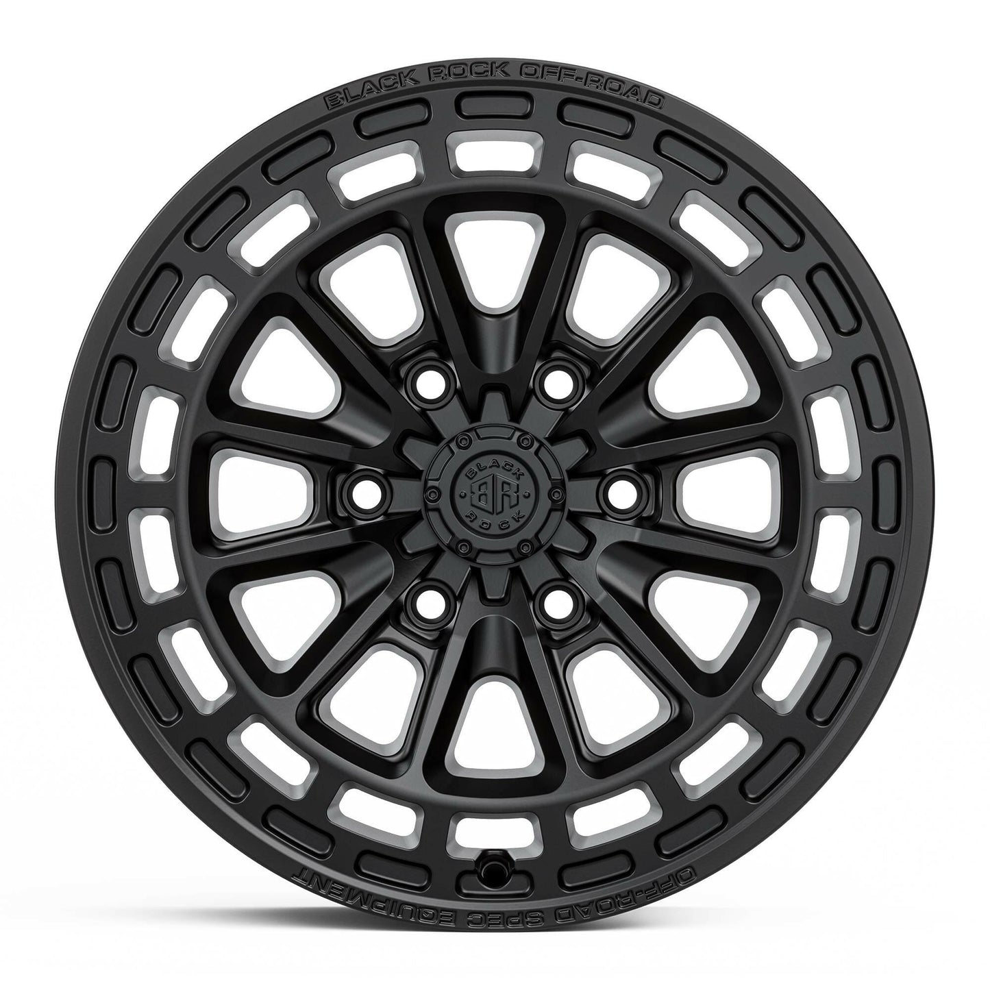 BLACK ROCK VORTEX SATIN BLACK 17X8.5.