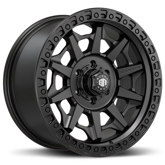 BLACK ROCK CAGE SATIN BLACK 20X9 6X139.7