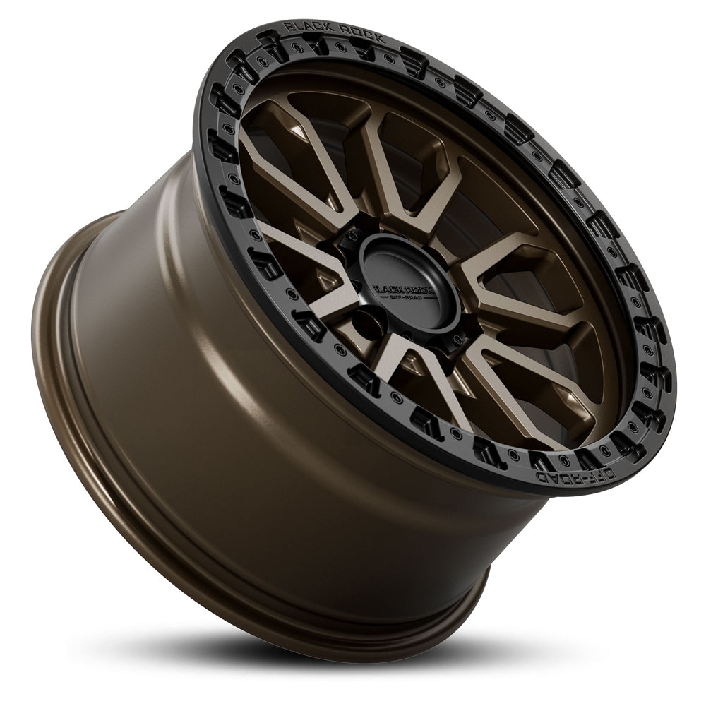 BLACK ROCK COBRA DARK BRONZE BLACK RING 17X9.