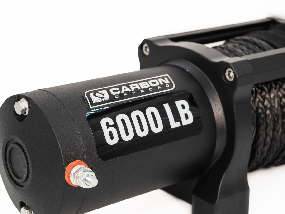 Carbon Offroad 6000lb ATV/Small 4X4 Winch with Twin Wireless Remotes