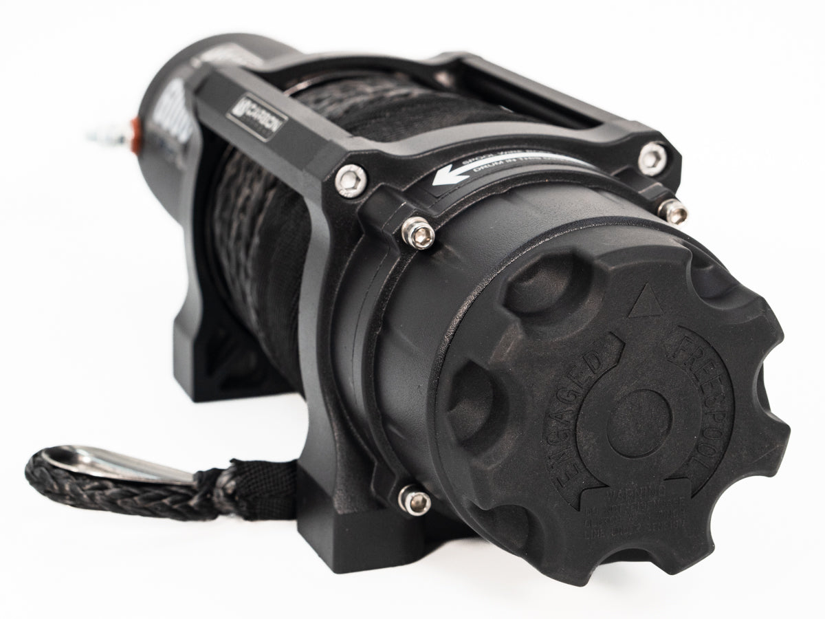 Carbon Offroad 6000lb ATV/Small 4X4 Winch with Twin Wireless Remotes