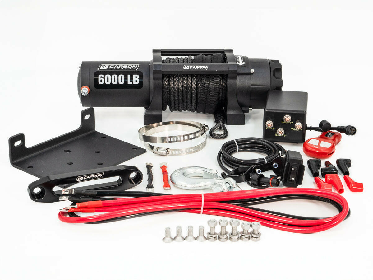 Carbon Offroad 6000lb ATV/Small 4X4 Winch.