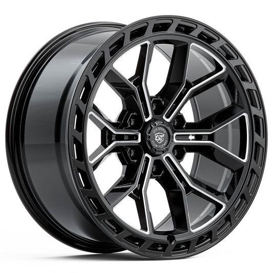 GT FORM GFS7 GLOSS BLACK MILLED 20X9 6X139.7