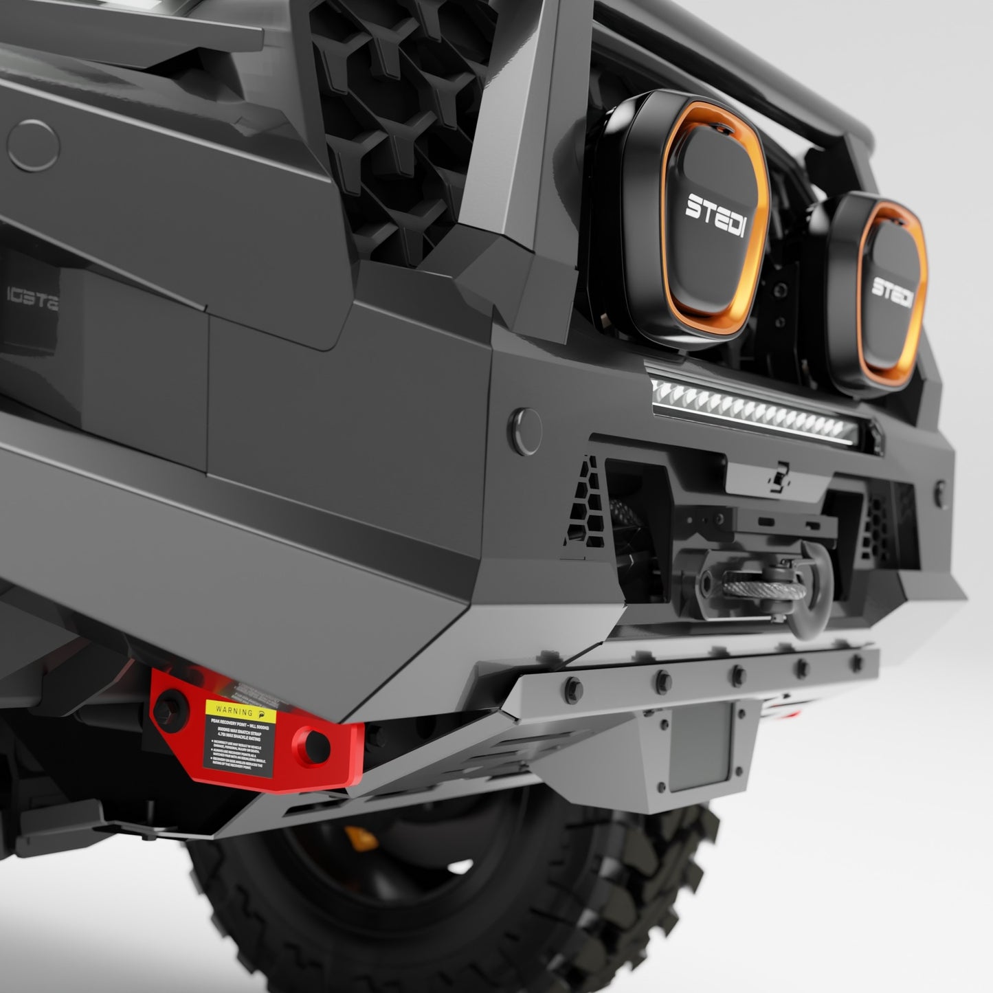 PEAK M1 NightHawk Steel Bull Bar For KGM SsangYong Musso (Triple Loop)