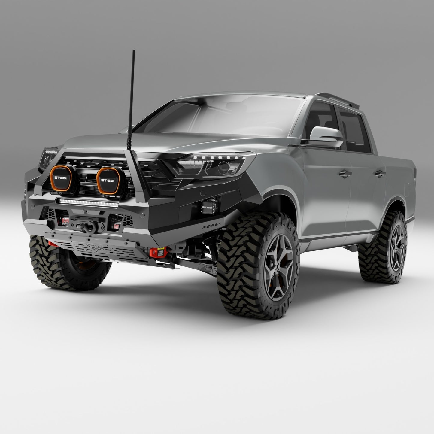 PEAK M1 NightHawk Steel Bull Bar For KGM SsangYong Musso (Single Loop)