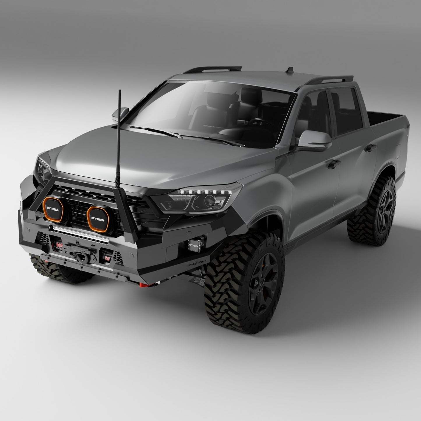 PEAK M1 NightHawk Steel Bull Bar For KGM SsangYong Musso (Single Loop)
