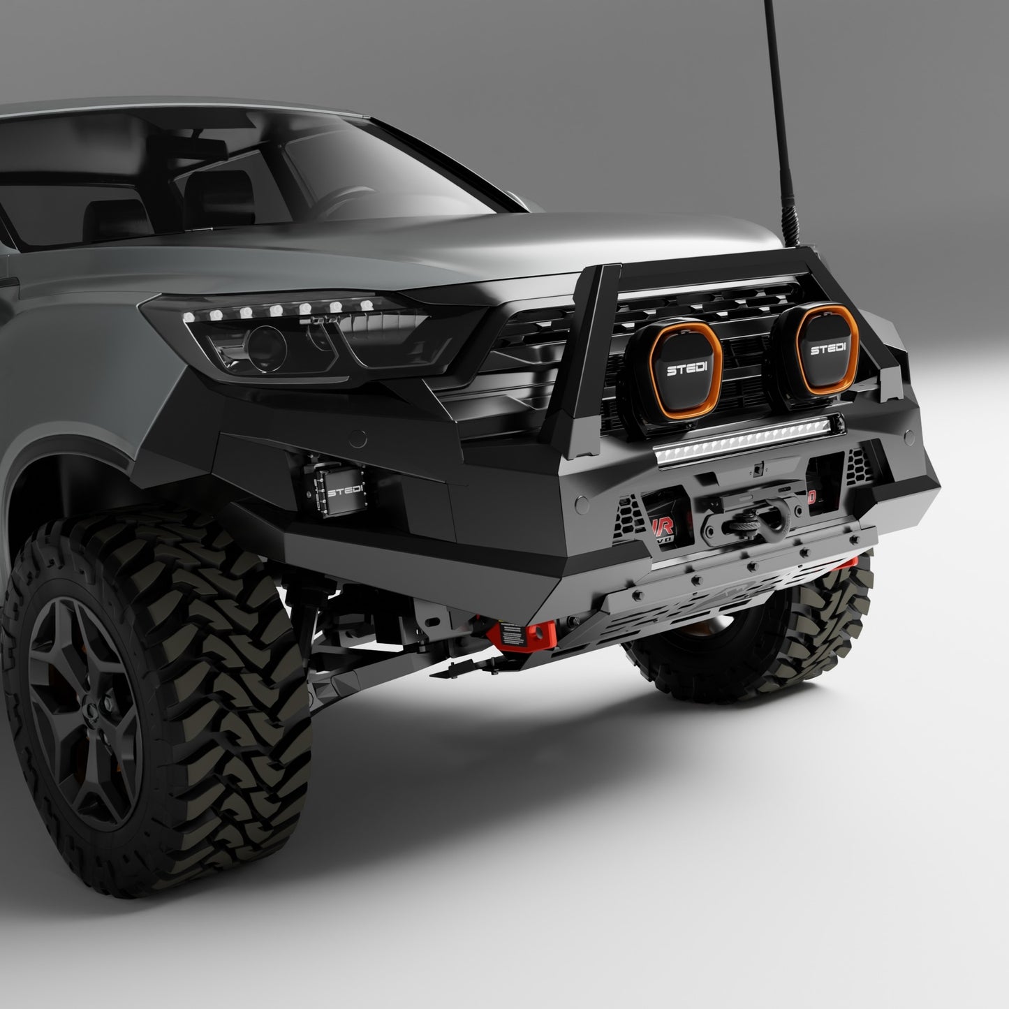 PEAK M1 NightHawk Steel Bull Bar For KGM SsangYong Musso (Single Loop)