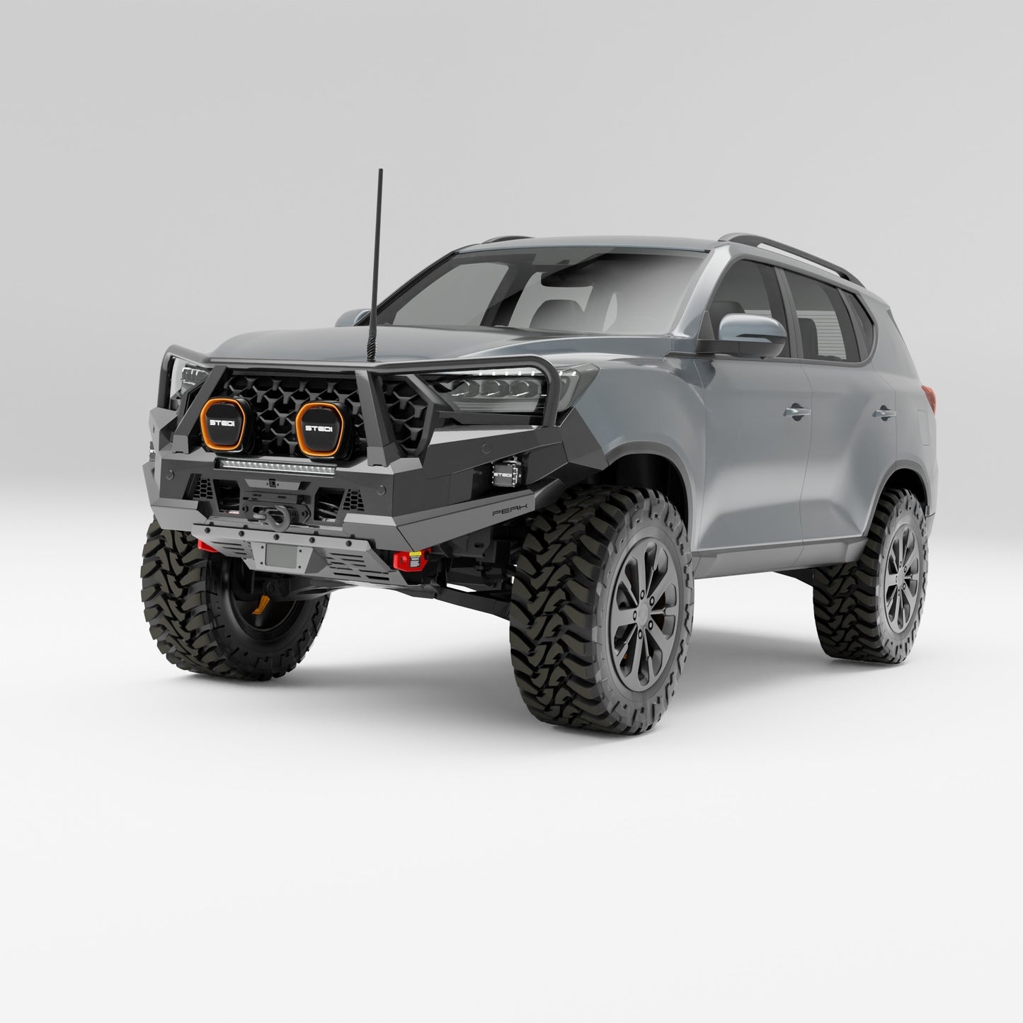 PEAK R1 NightHawk Steel Bull Bar For KGM SsangYong Rexton (Triple Loop)