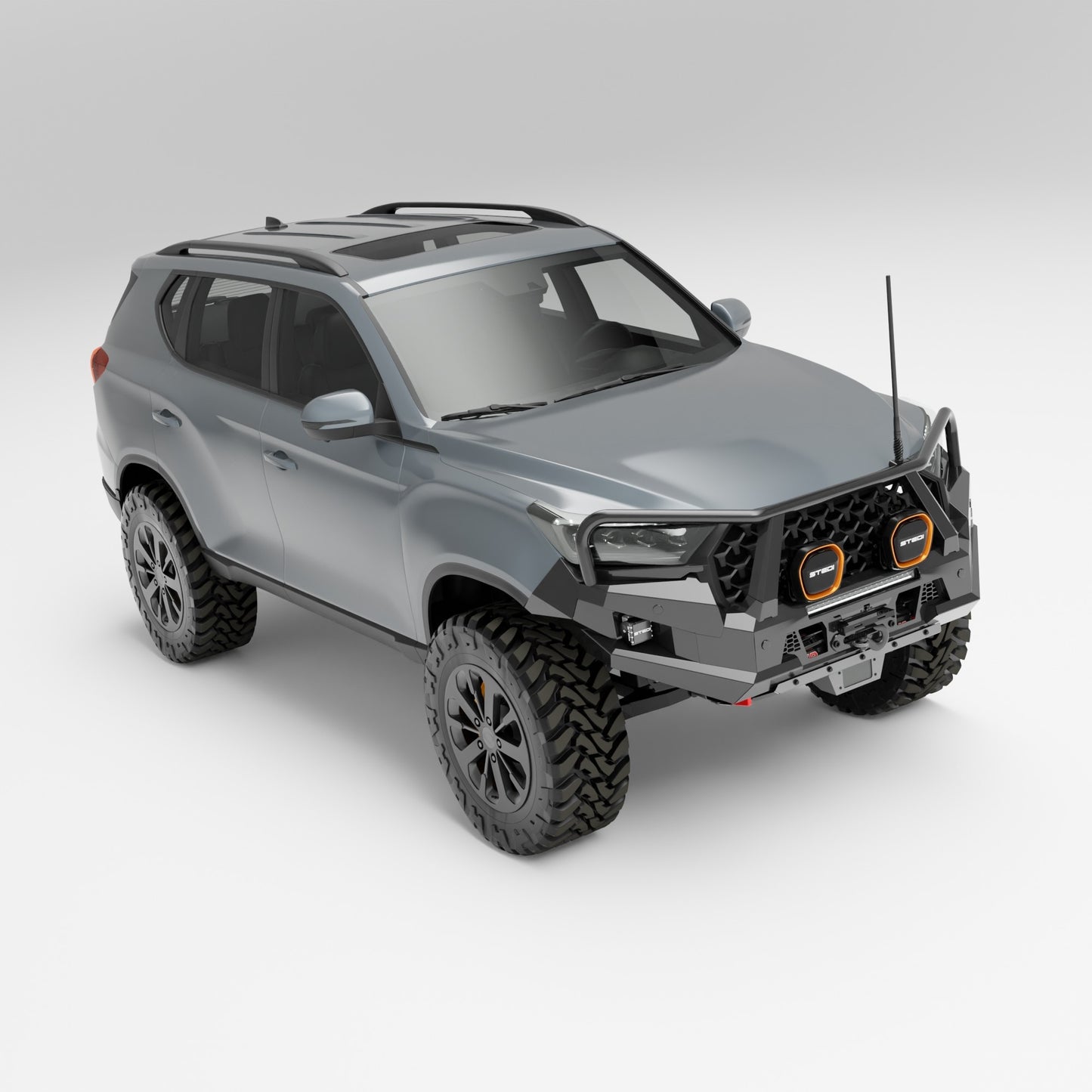 PEAK R1 NightHawk Steel Bull Bar For KGM SsangYong Rexton (Triple Loop)