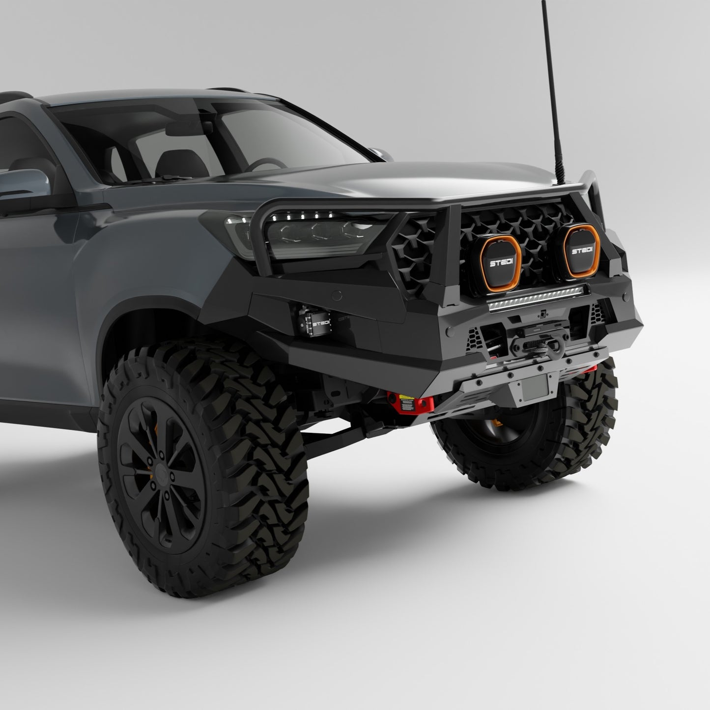 PEAK R1 NightHawk Steel Bull Bar For KGM SsangYong Rexton (Triple Loop)