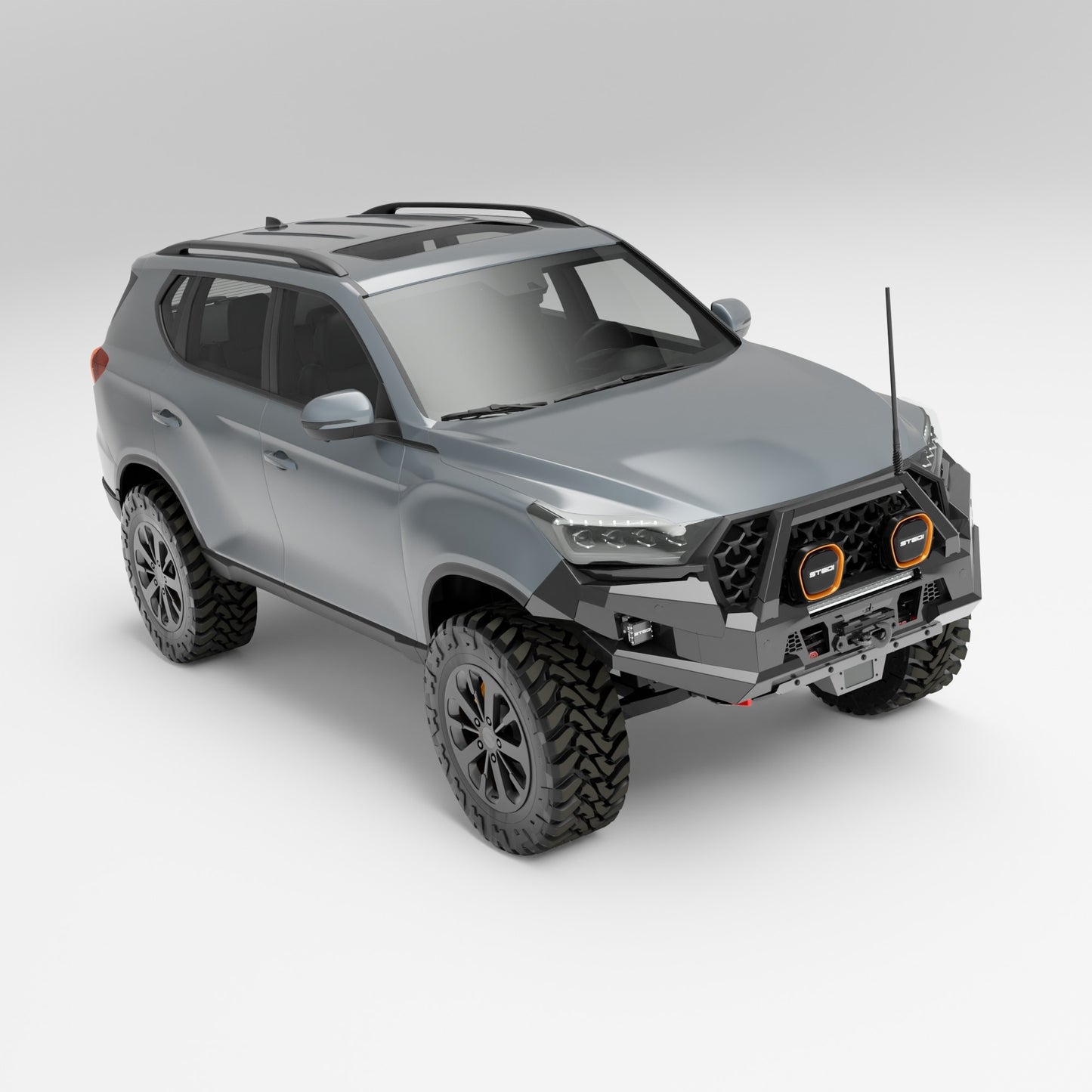 PEAK R1 NightHawk Steel Bull Bar For KGM SsangYong Rexton (Single Loop)