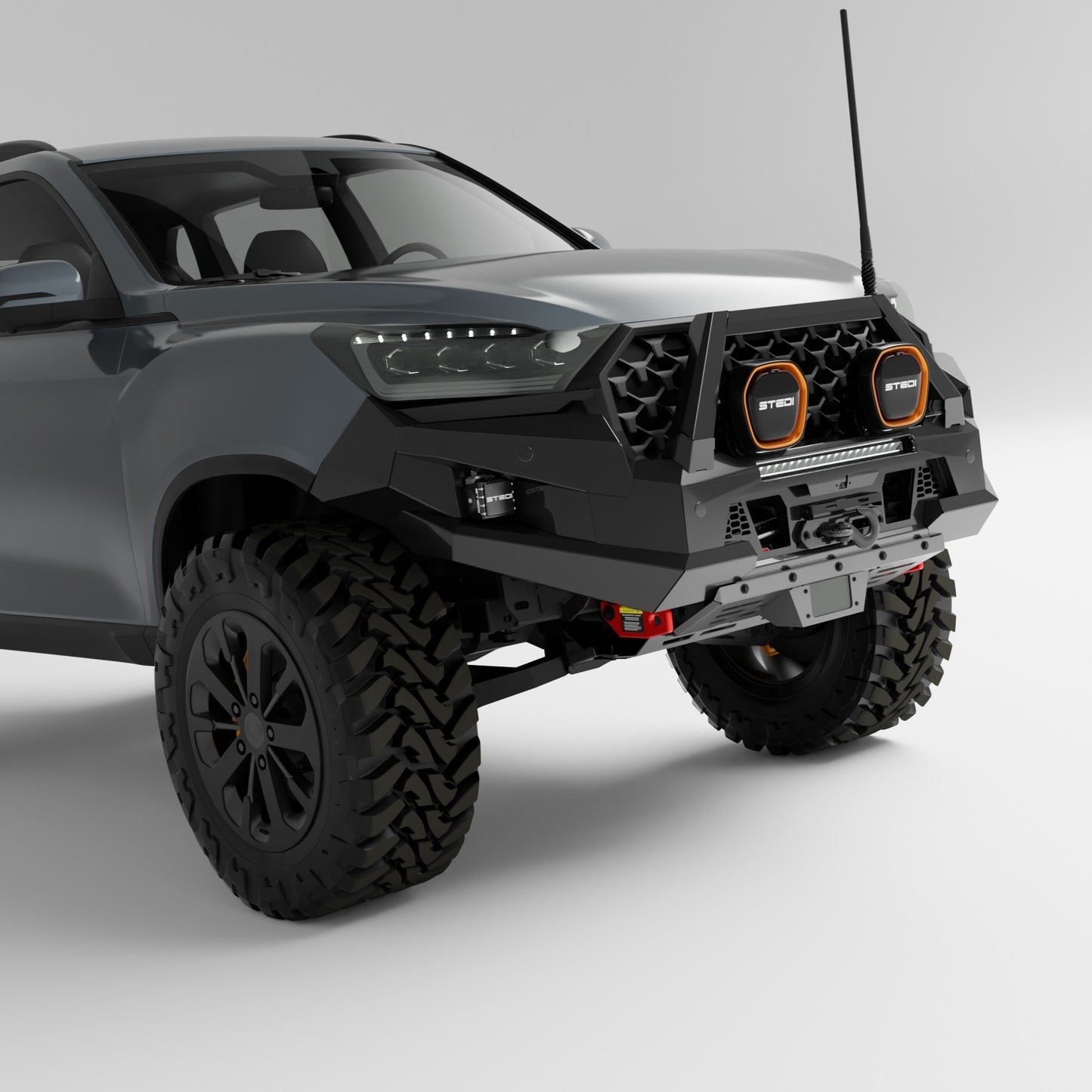 PEAK R1 NightHawk Steel Bull Bar For KGM SsangYong Rexton (Single Loop)