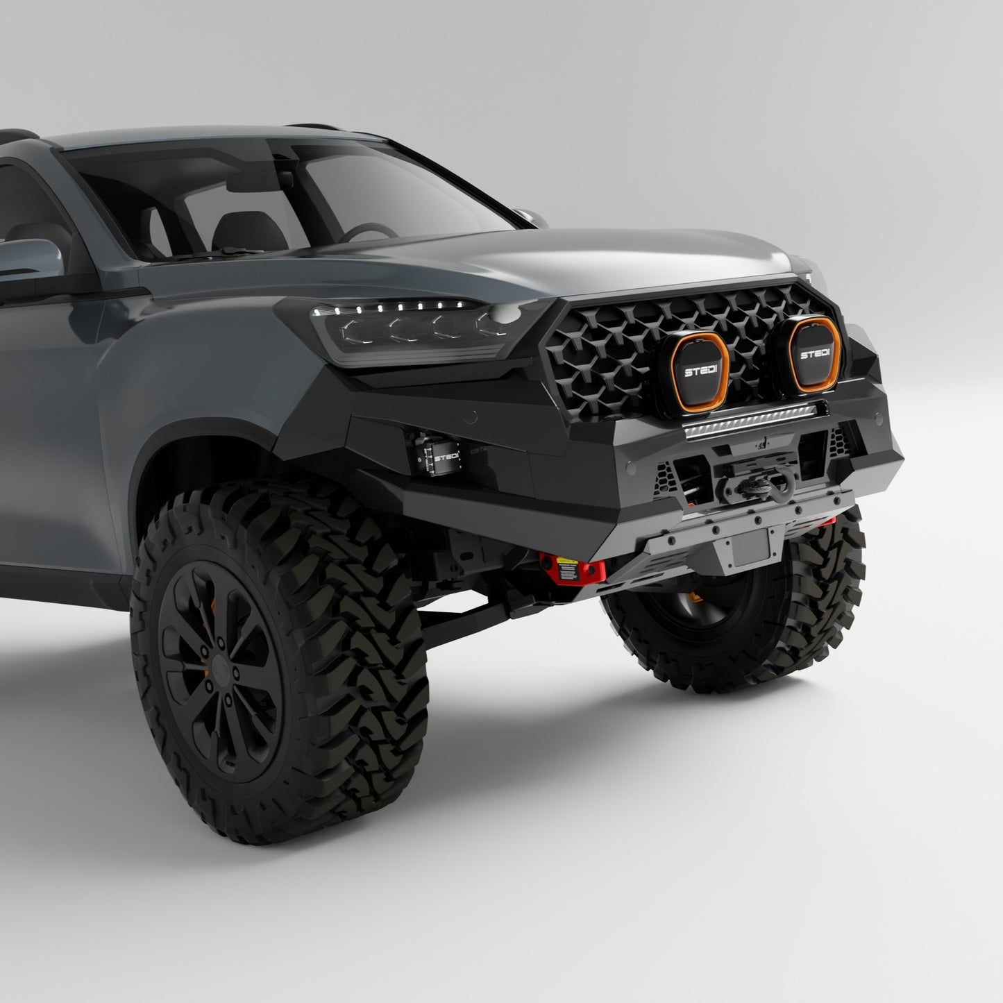 PEAK R1 NightHawk Steel Bull Bar For KGM SsangYong Rexton (No Loop)
