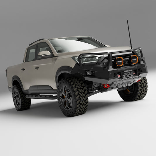 PEAK R1 NightHawk Steel Bull Bar For KGM SsangYong Musso Ultimate 2025+ (Triple Loop)