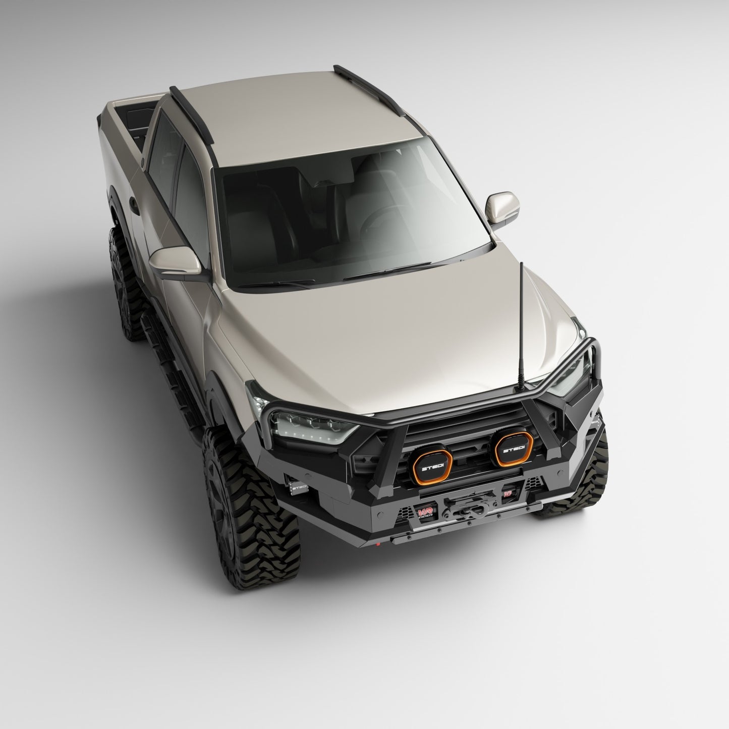 PEAK R1 NightHawk Steel Bull Bar For KGM SsangYong Musso Ultimate 2025+ (Triple Loop)