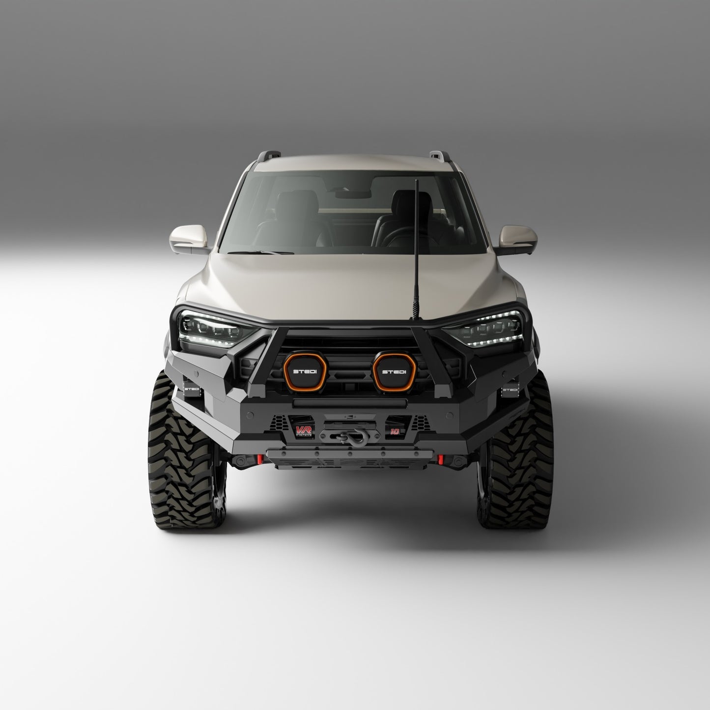 PEAK R1 NightHawk Steel Bull Bar For KGM SsangYong Musso Ultimate 2025+ (Triple Loop)
