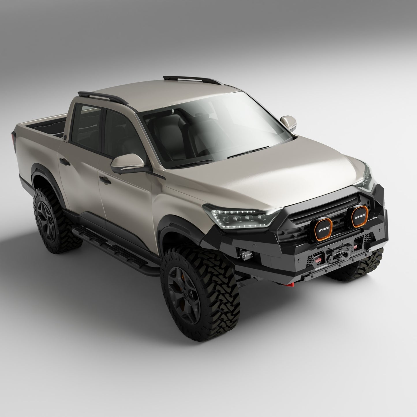 PEAK R1 NightHawk Steel Bull Bar For KGM SsangYong Musso Ultimate 2025+ (No Loop)