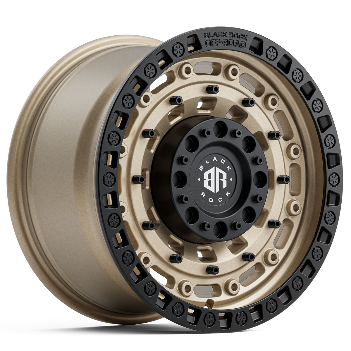 Black Rock Military Sand Bronze with Black Ring 20x9 6x139.7 wheel for Toyota Prado 250 and Lexus GX550