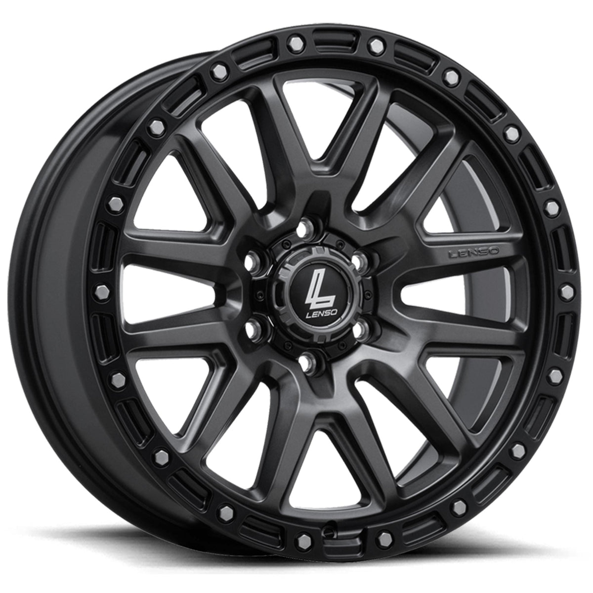 Lenso Marvel Graphite Grey 18x9 6x139.7 wheel for Toyota Prado 250 and Lexus GX550