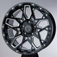 18" Sugar Ray 8252 Gloss Black Milled Spokes Wheels for Musso & Rexton.