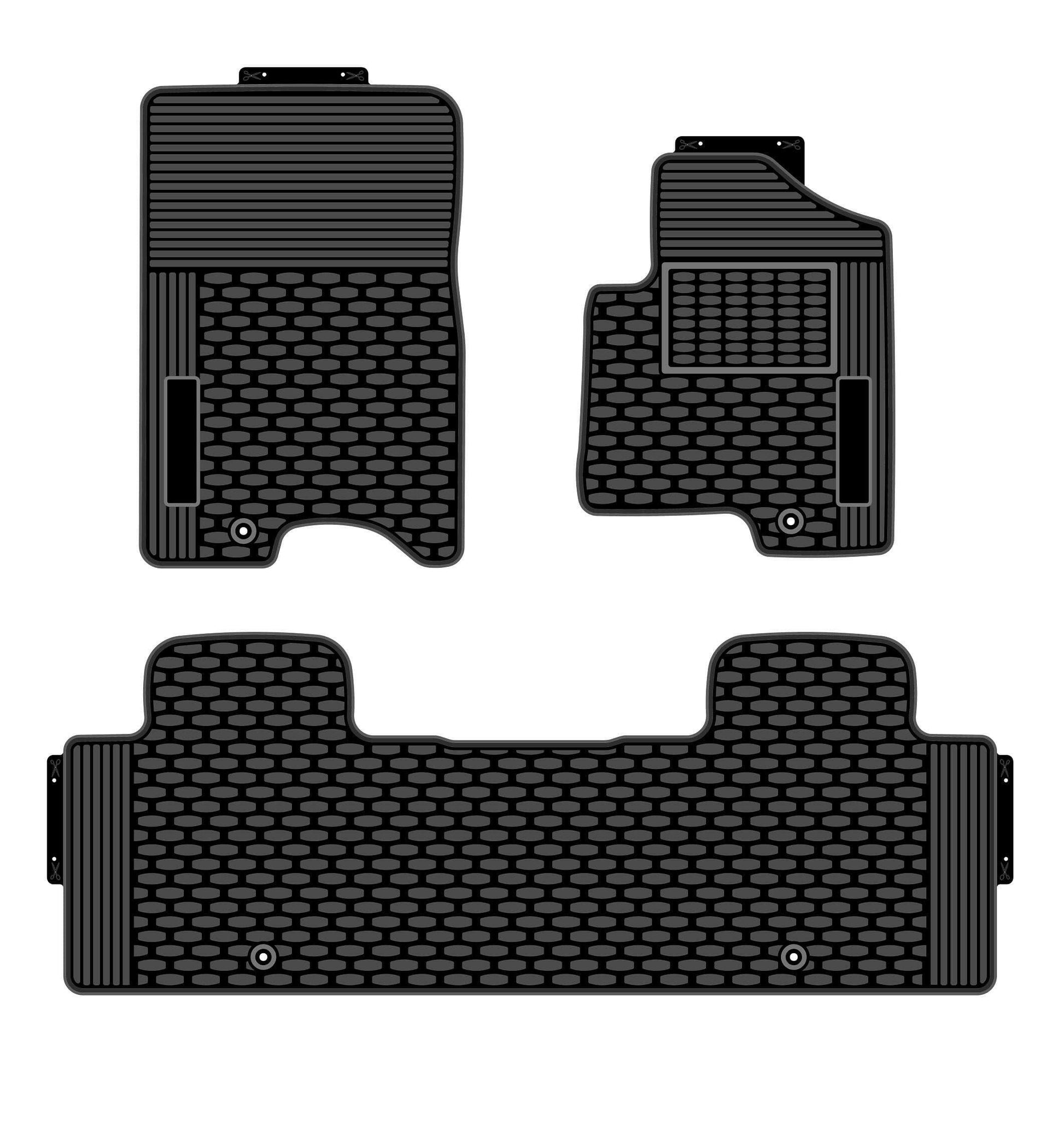 All Weather Rubber Mats For SsangYong Musso.