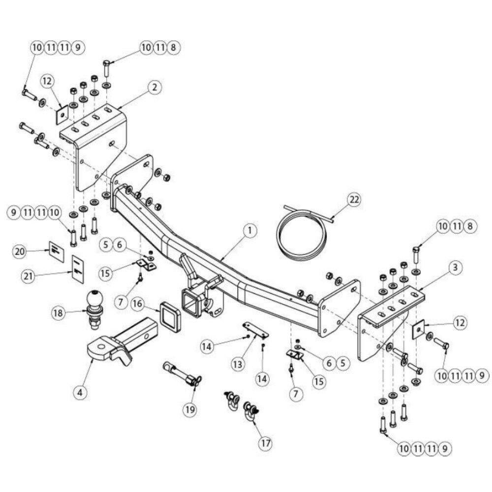 TrailBoss Heavy Duty 3500kg Tow Bar For SssangYong Rexton.