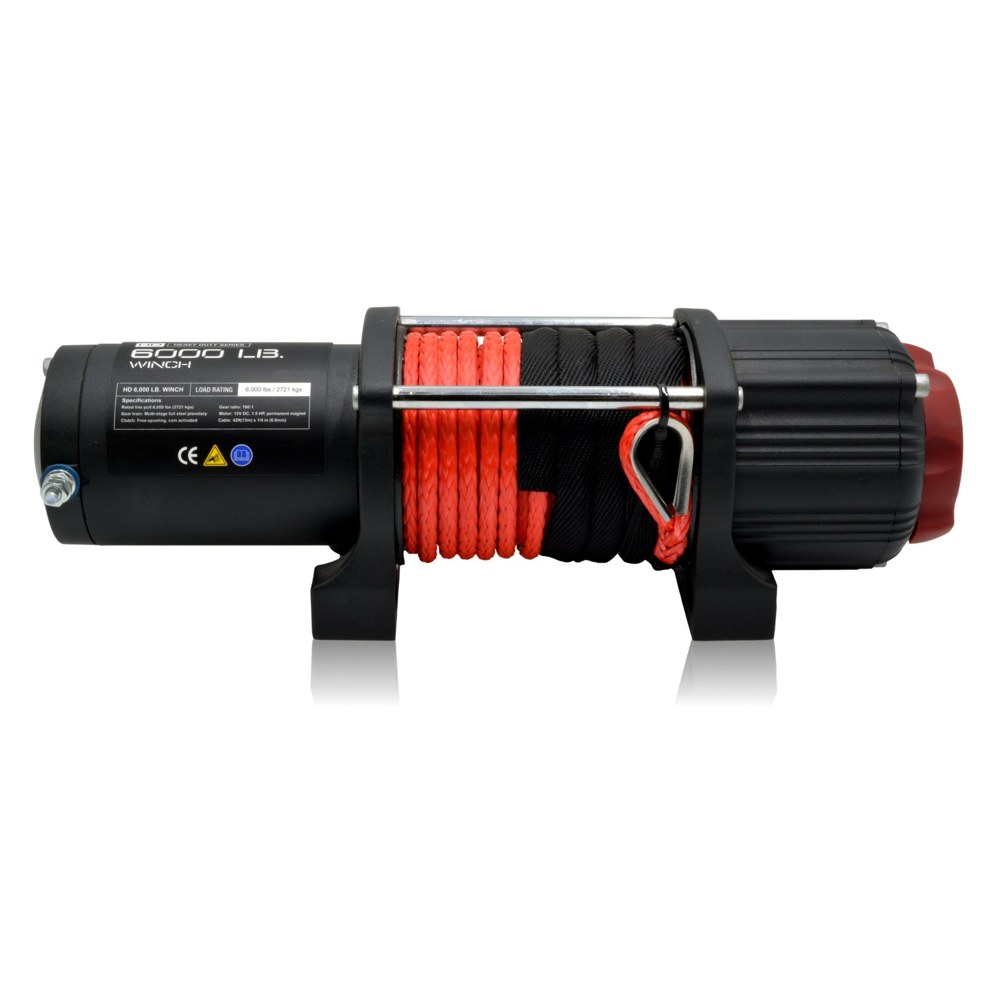 Carbon Offroad Tank 6000lb ATV UTV Small 4x4 Winch Kit IP66 12V.