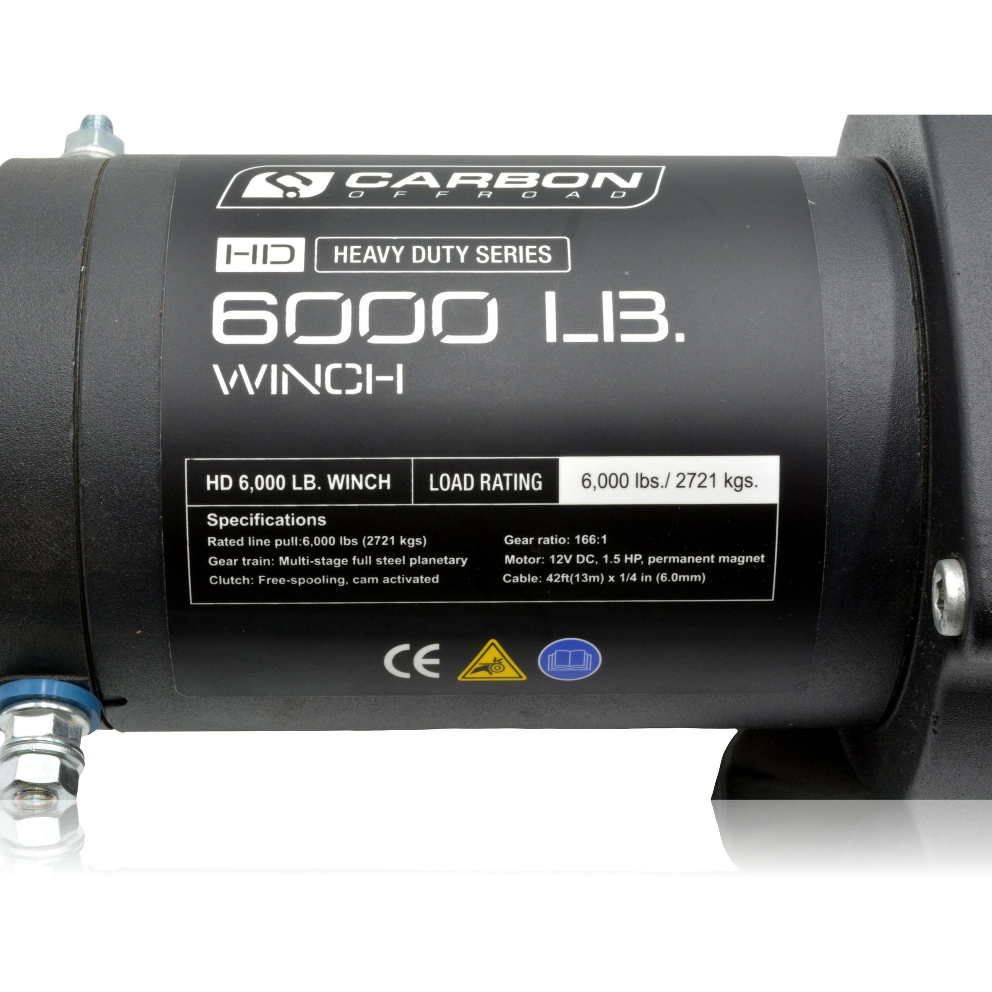 Carbon Offroad Tank 6000lb ATV UTV Small 4x4 Winch Kit IP66 12V.