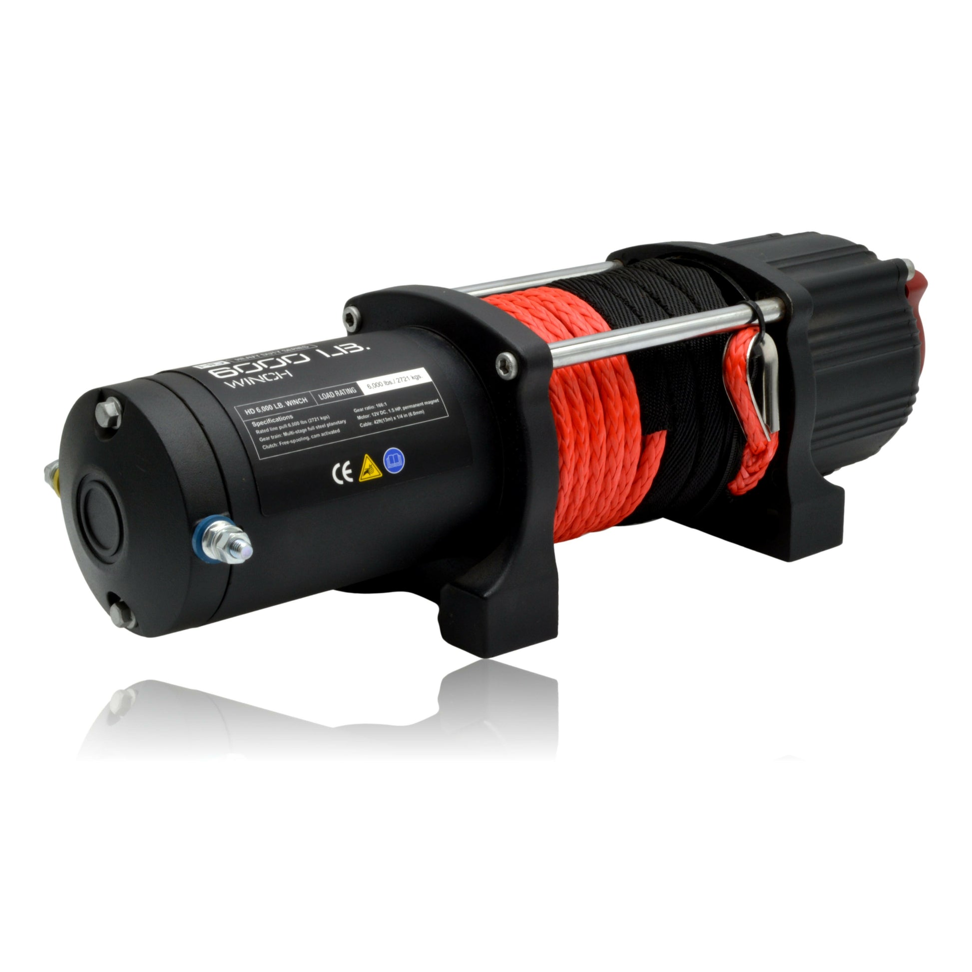 Carbon Offroad Tank 6000lb ATV UTV Small 4x4 Winch Kit IP66 12V.