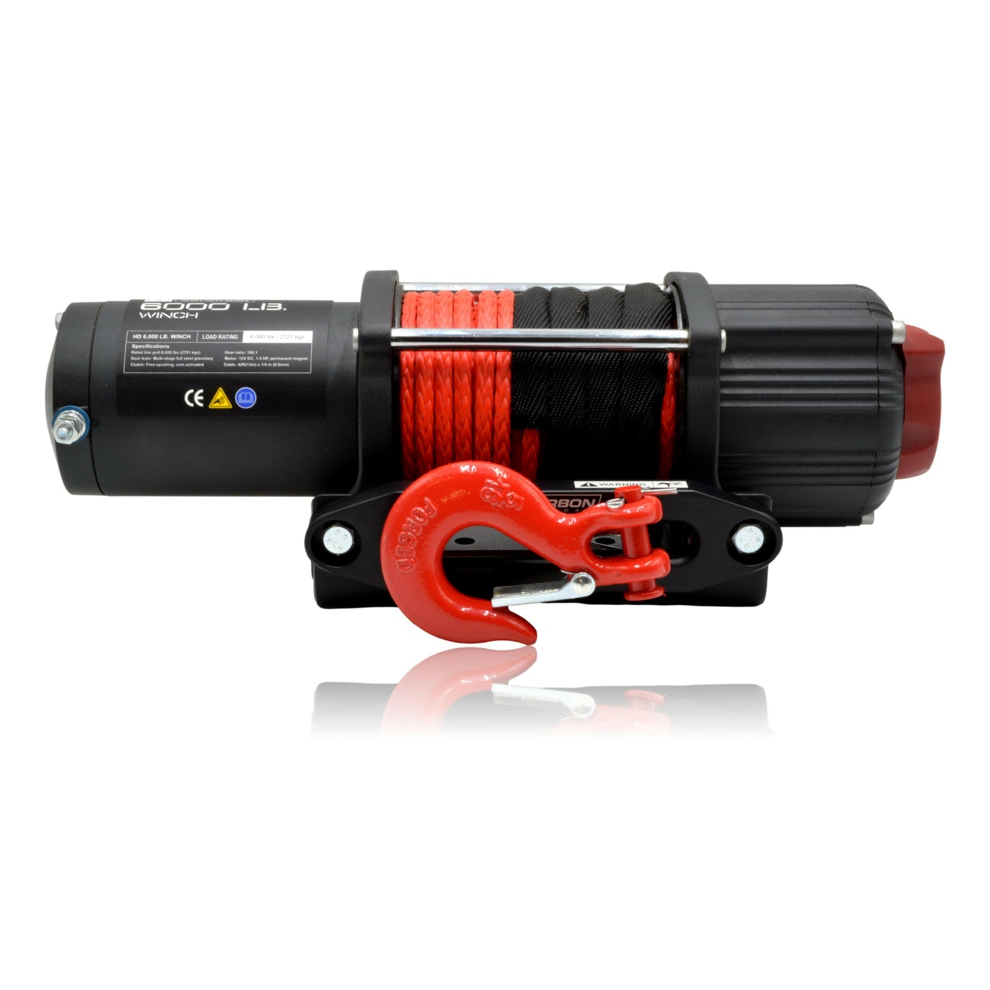 Carbon Offroad Tank 6000lb ATV UTV Small 4x4 Winch Kit IP66 12V.